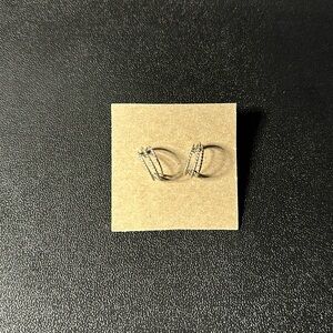 Small silver hoop earrings